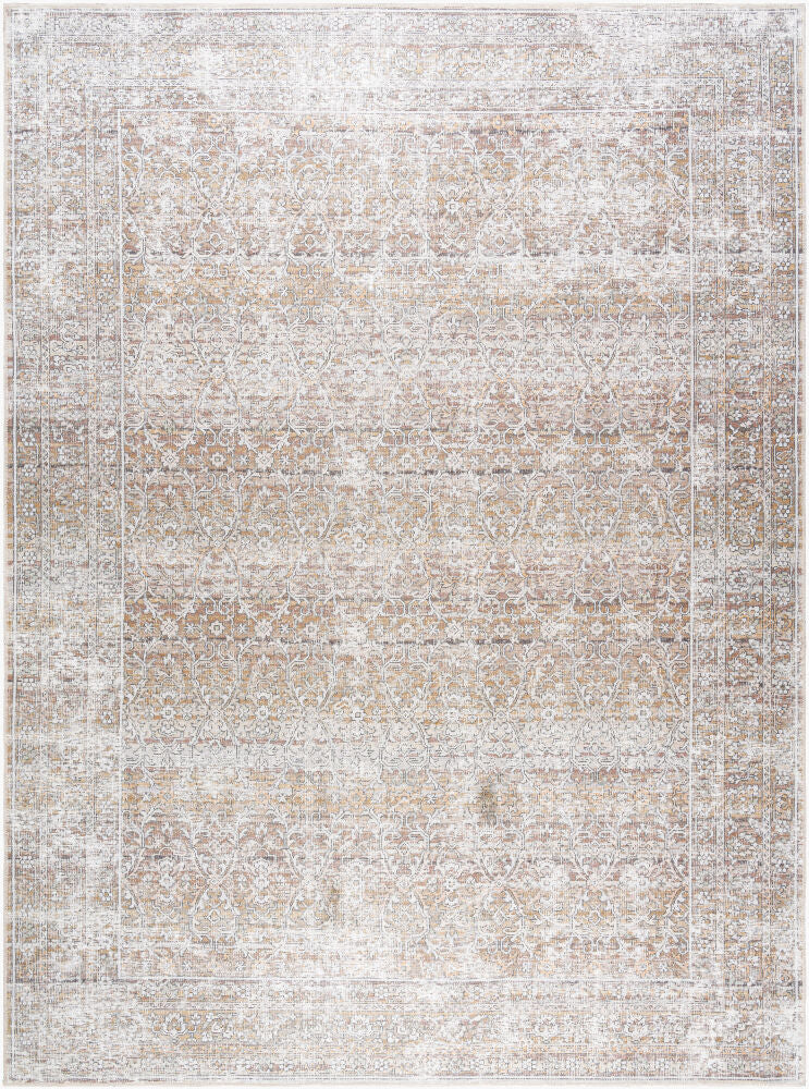 Rainier Brown/Light Brown Machine Woven Rug - 2'7" x 10'