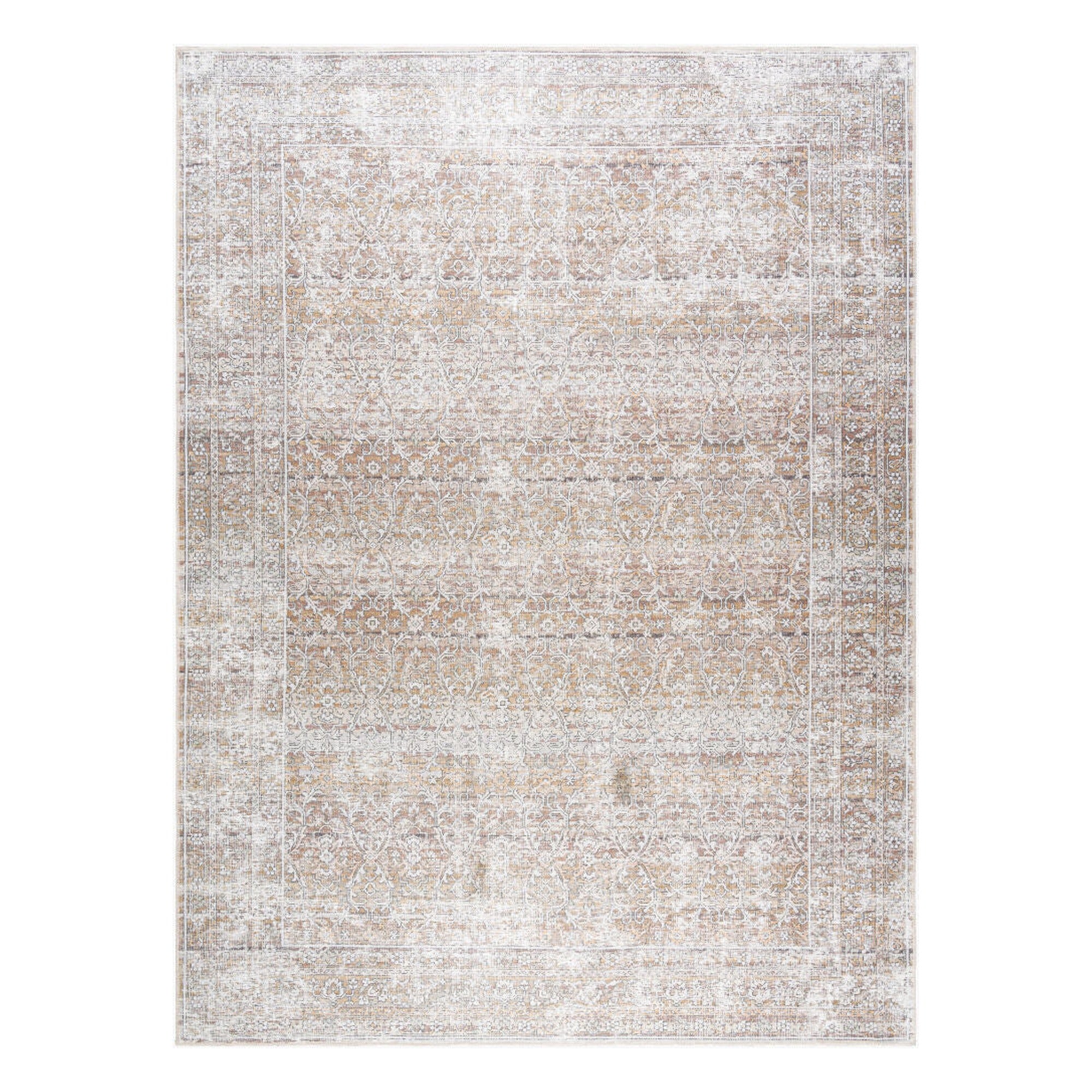 Rainier Brown/Light Brown Machine Woven Rug - 2'7" x 10'