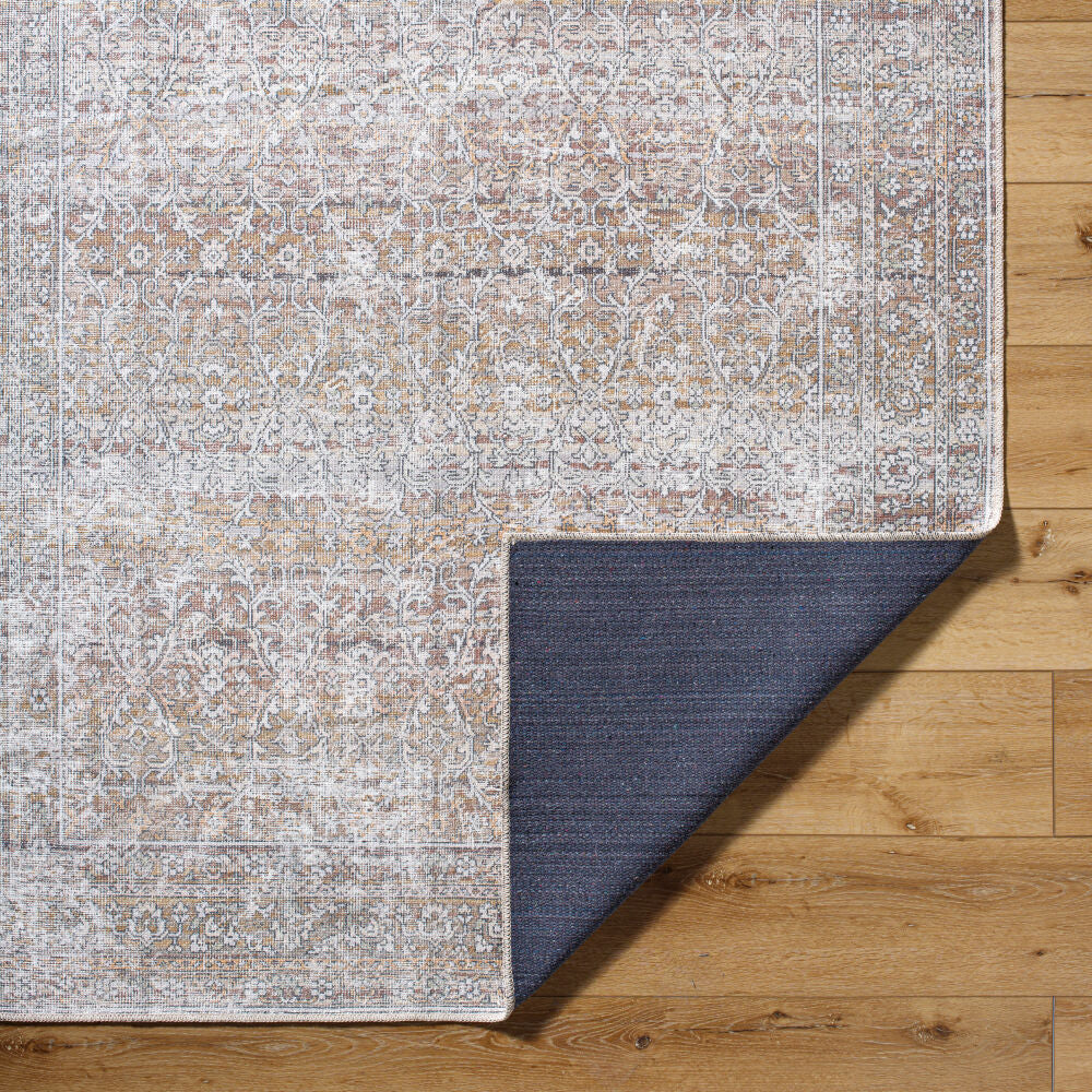 Rainier Brown/Light Brown Machine Woven Rug - fold