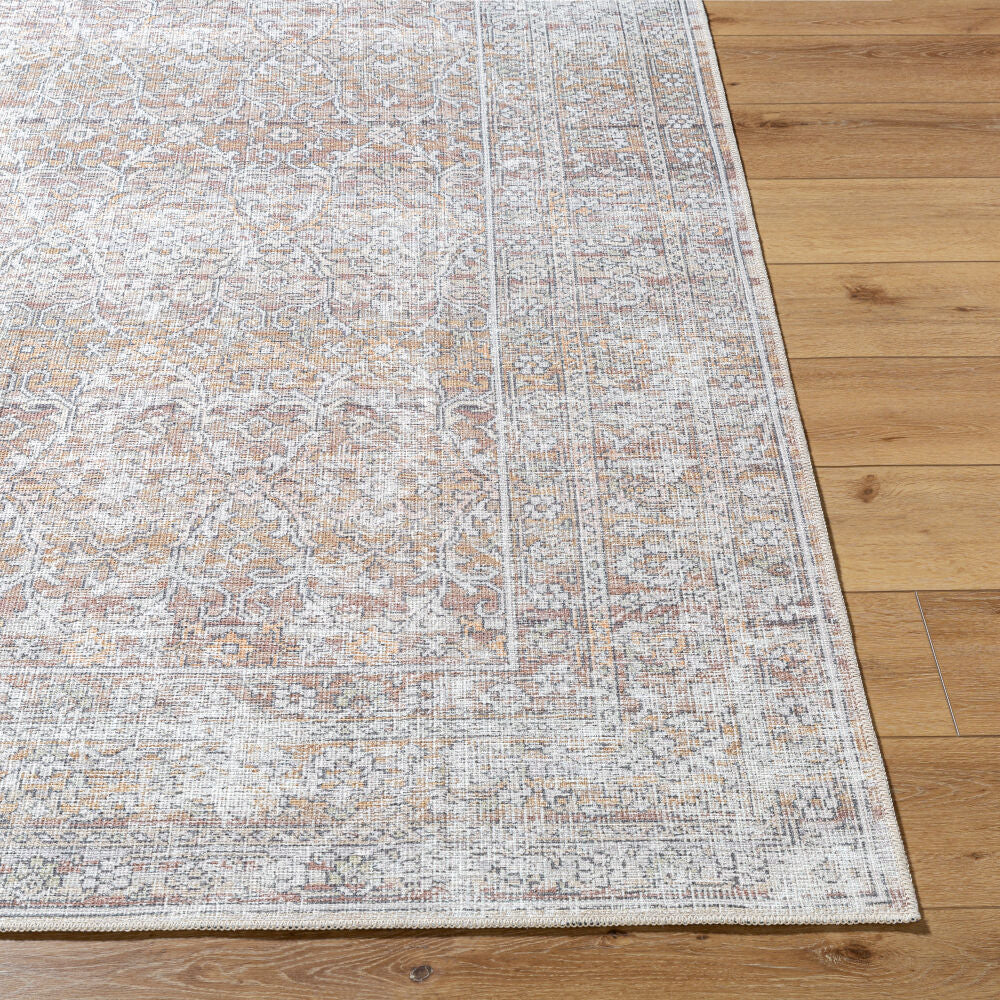 Rainier Brown/Light Brown Machine Woven Rug - front