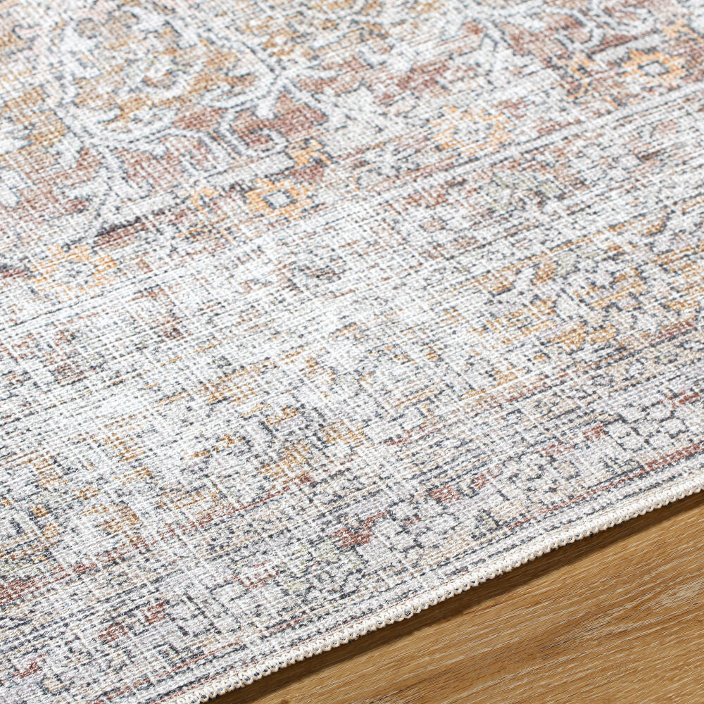 Rainier Brown/Light Brown Machine Woven Rug - texture