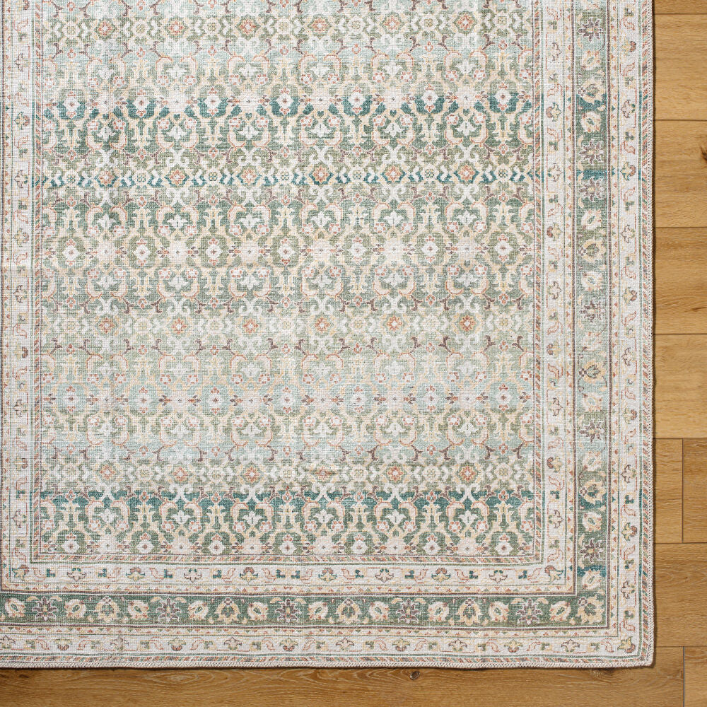 Rainier Brown/Wheat Machine Woven Rug - overhead