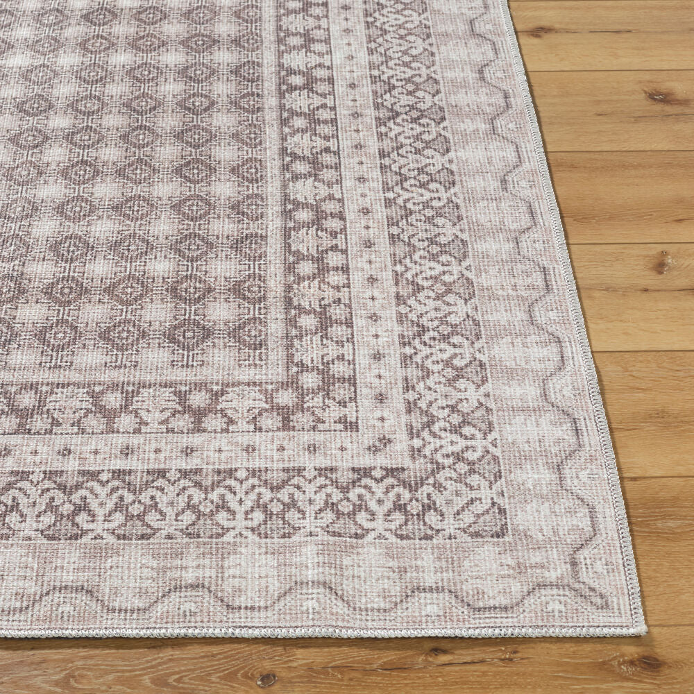 Rainier Cream/Light Brown Machine Woven Rug - front