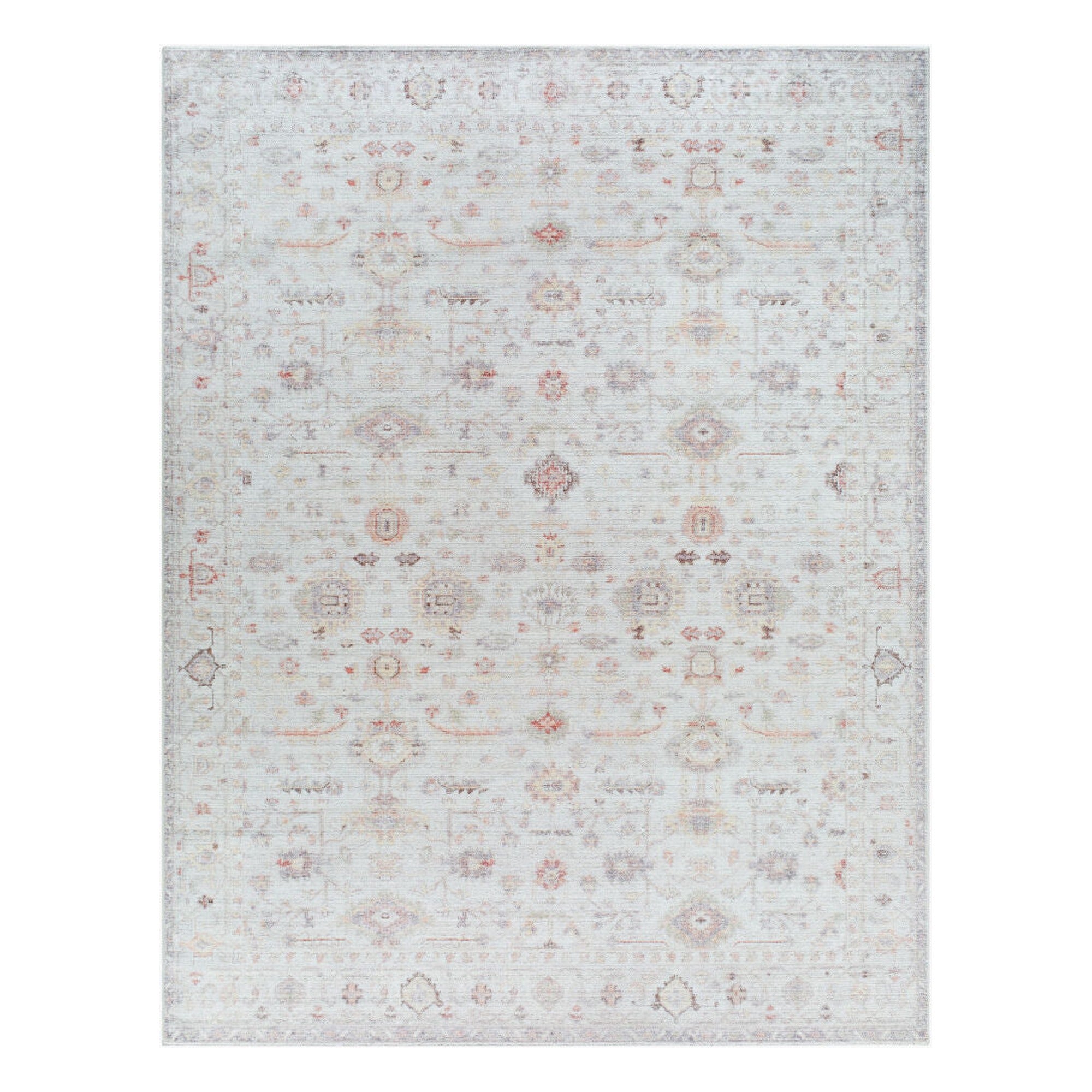 Spokane Dusty Pink/Rust Machine Woven Rug - 2'7" x 10'