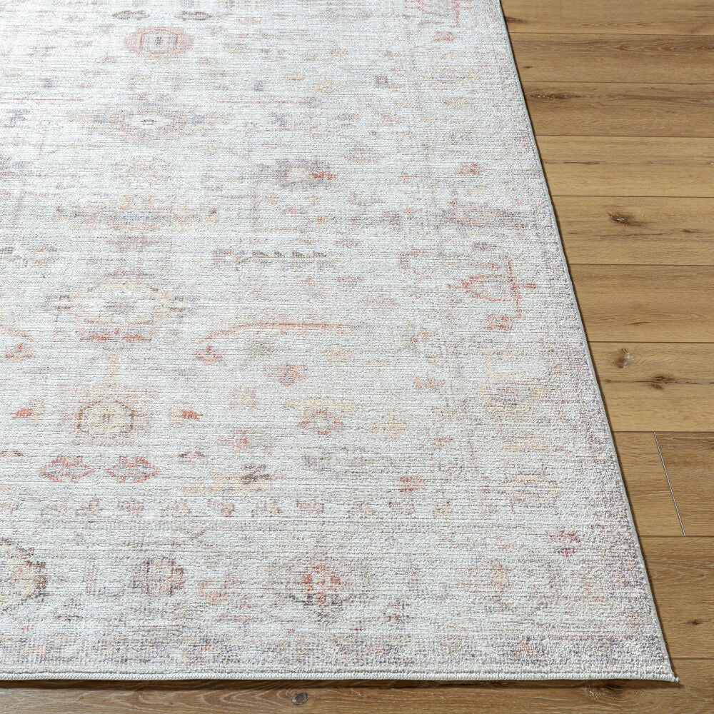 Spokane Dusty Pink/Rust Machine Woven Rug - front