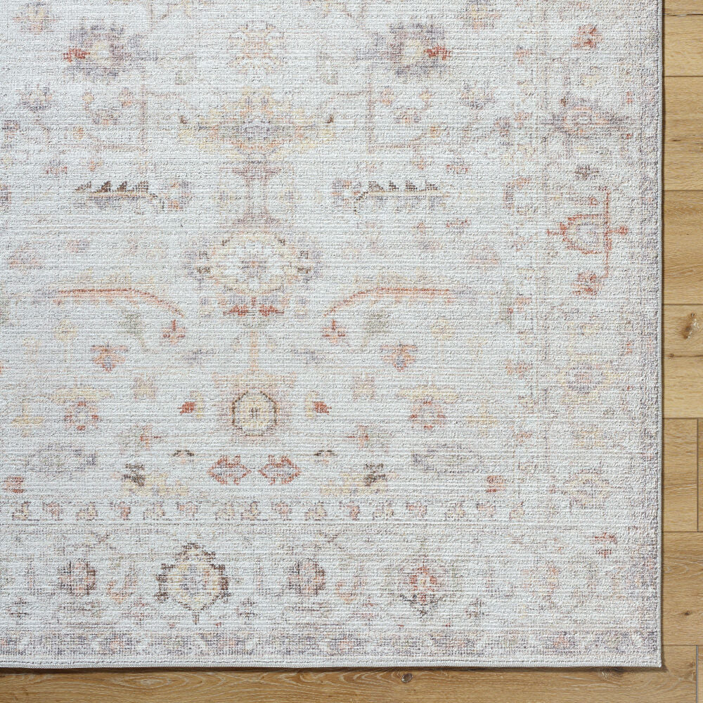 Spokane Dusty Pink/Rust Machine Woven Rug - overhead