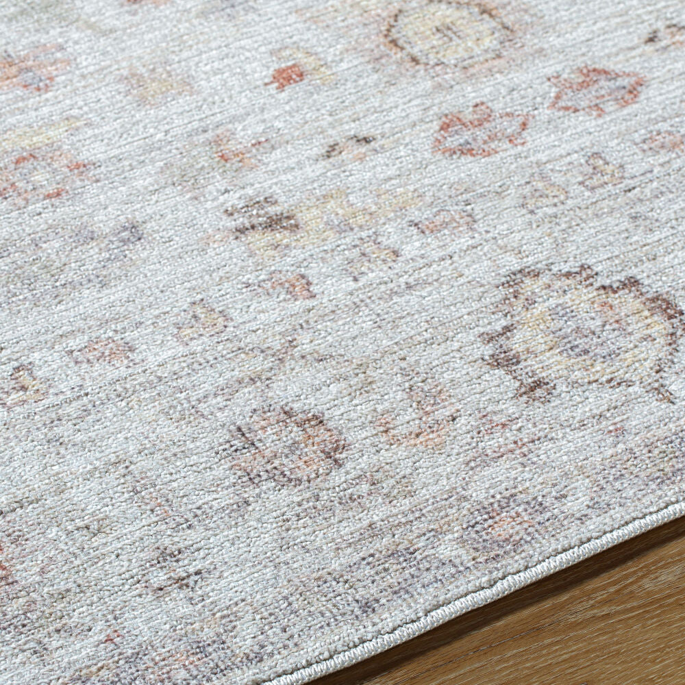 Spokane Dusty Pink/Rust Machine Woven Rug - texture