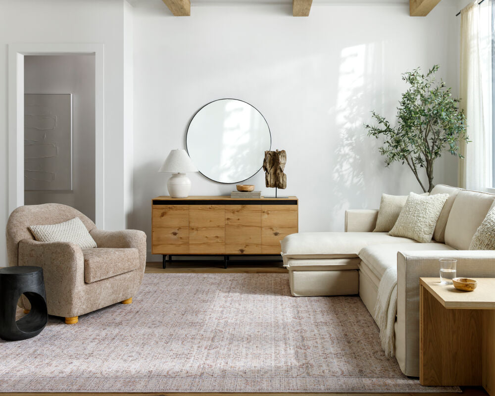 Spokane Brown/Rust Machine Woven Rug - roomscene