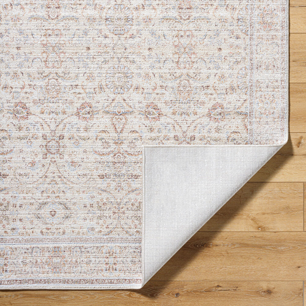 Spokane Brown/Rust Machine Woven Rug - fold