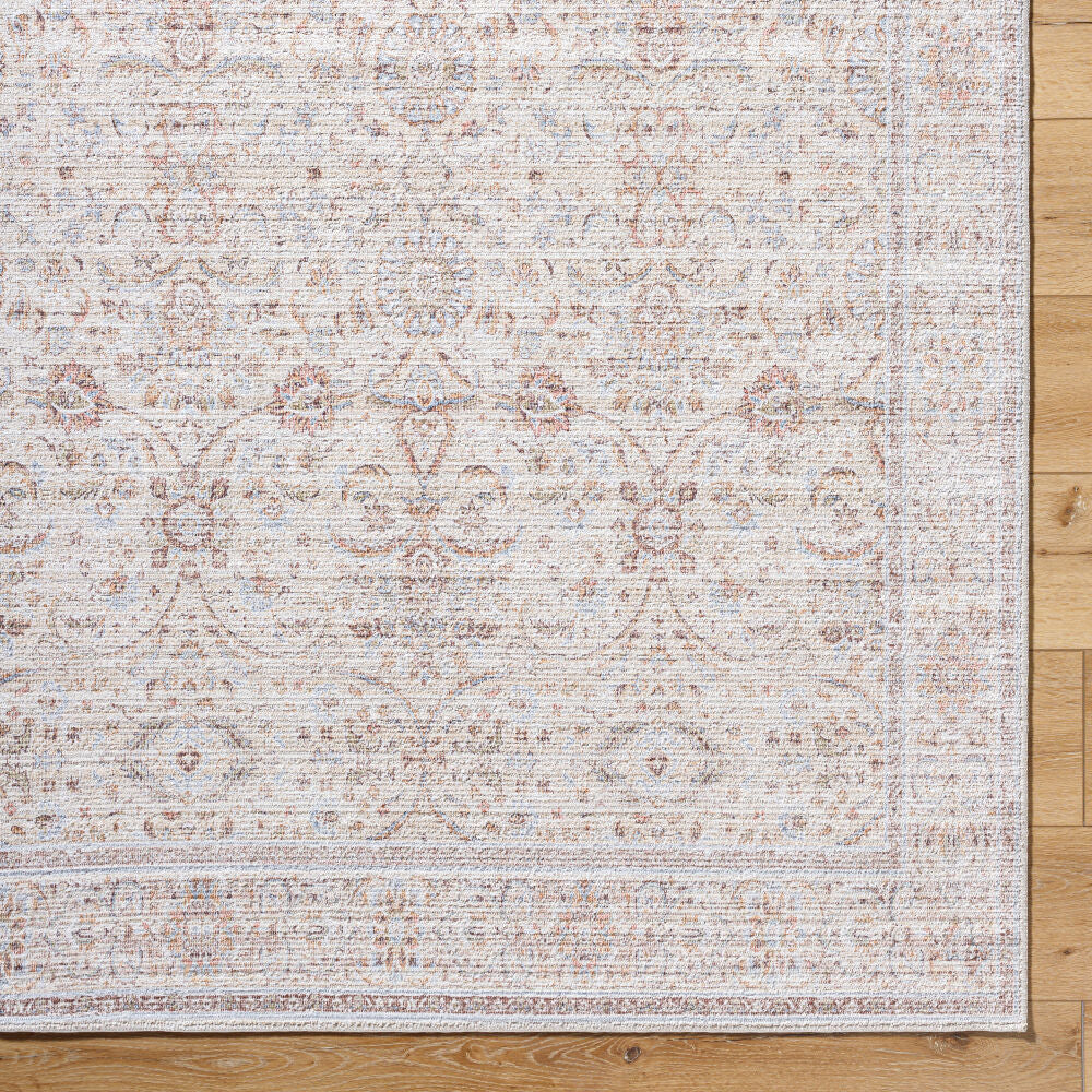 Spokane Brown/Rust Machine Woven Rug - overhead