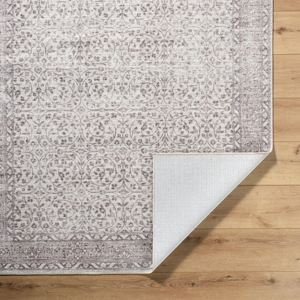 Spokane Black/Tan Machine Woven Rug - fold