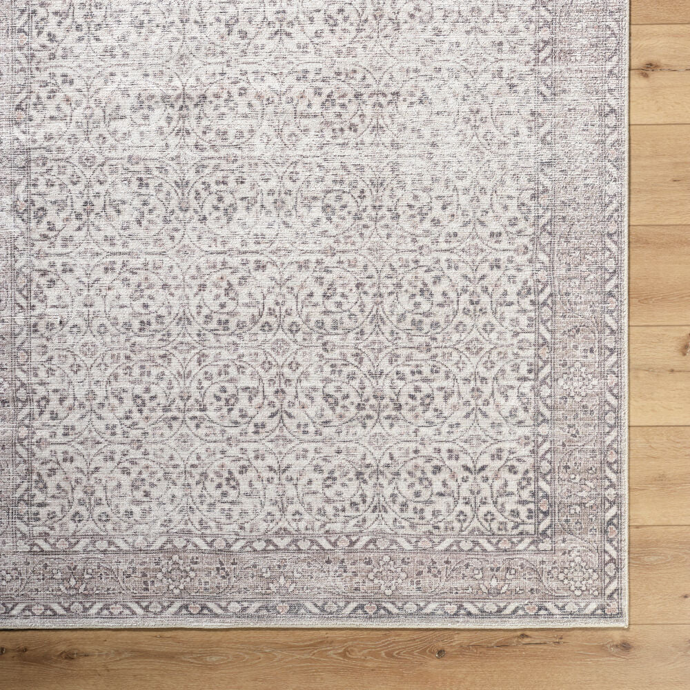 Spokane Black/Tan Machine Woven Rug - overhead