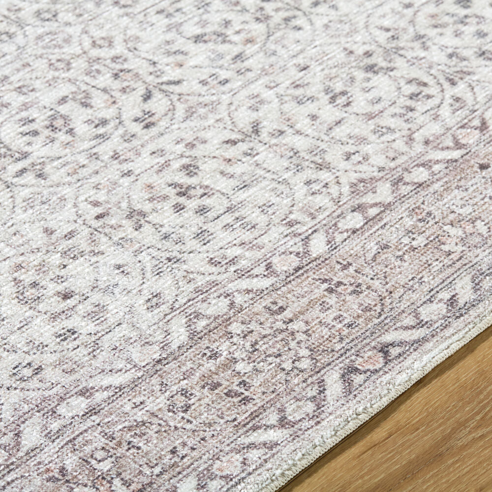 Spokane Black/Tan Machine Woven Rug - texture