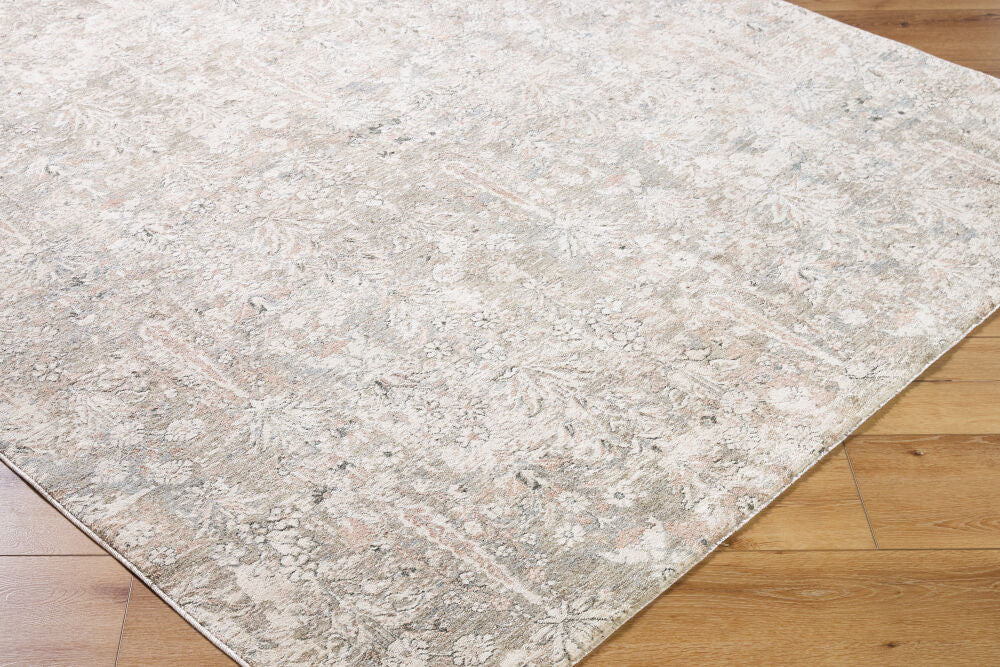 Poetry Cream/Tan Machine Woven Rug POI-2300 - corner