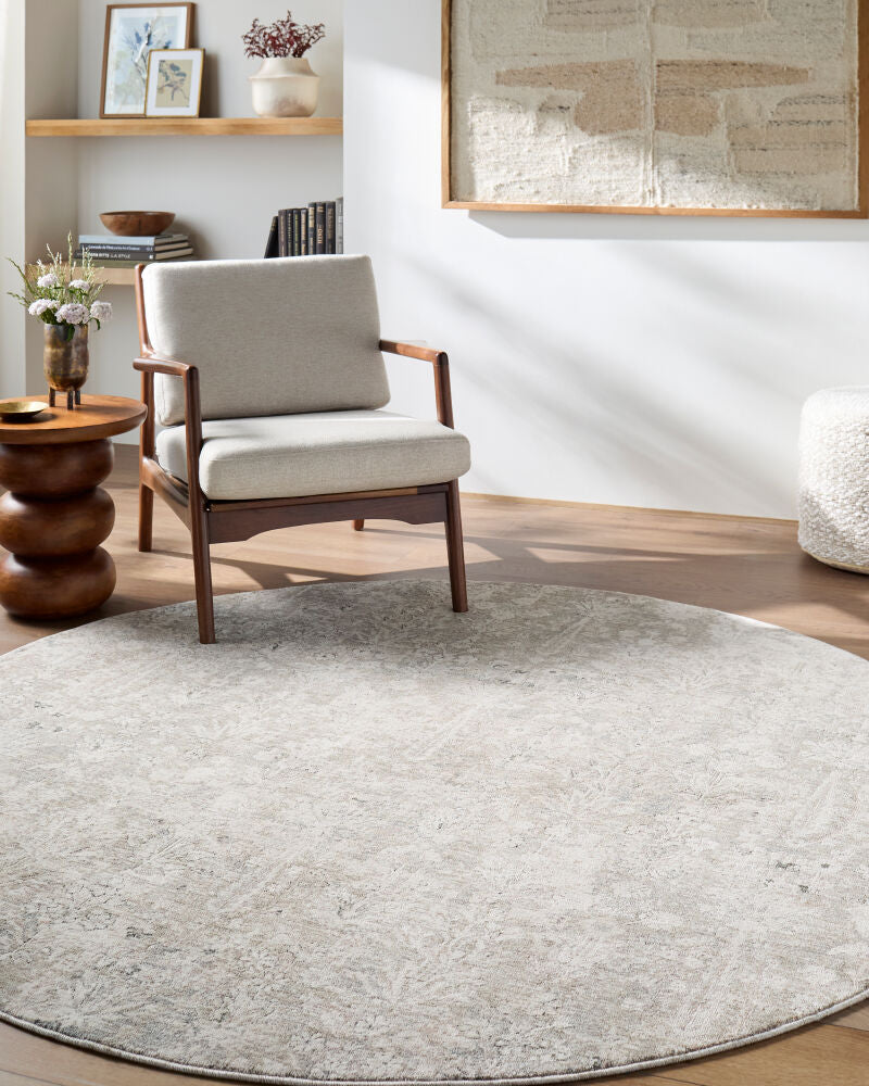 Poetry Cream/Tan Machine Woven Rug POI-2300 - roomscene