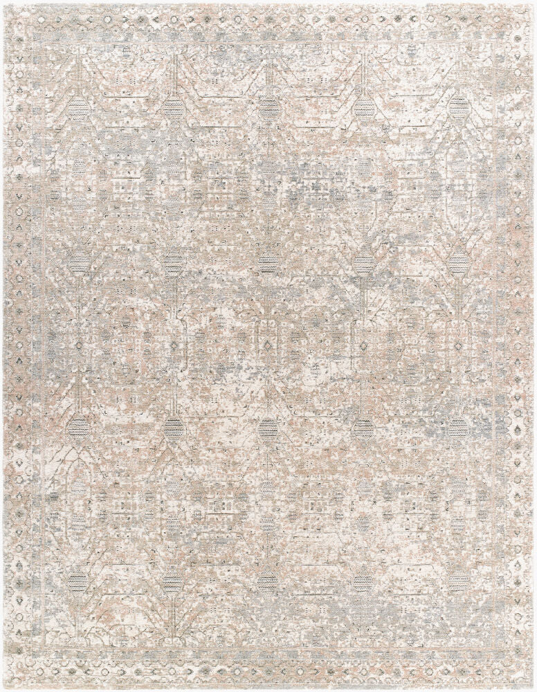 Poetry Cream/Tan Machine Woven Rug POI-2302 - 2'7" x 10'