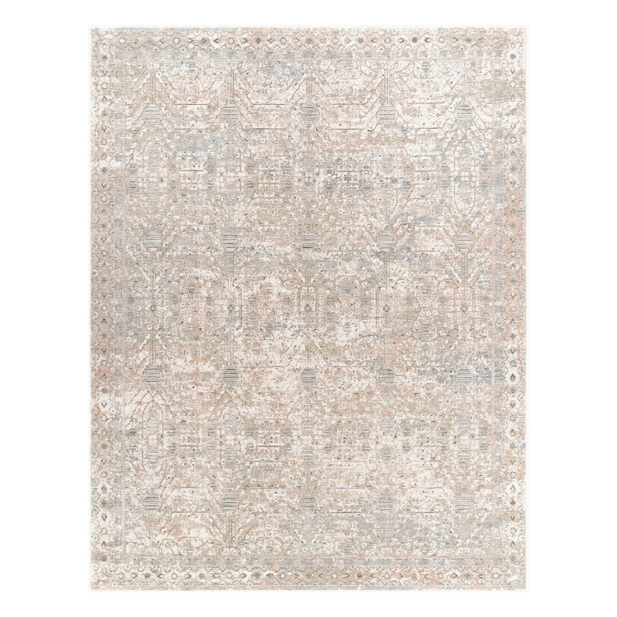 Poetry Cream/Tan Machine Woven Rug POI-2302 - 2'7" x 10'