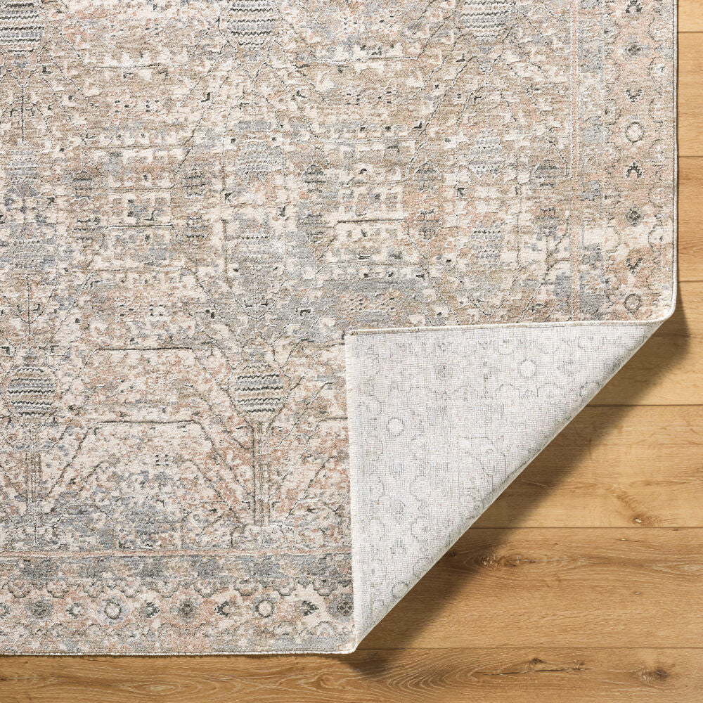 Poetry Cream/Tan Machine Woven Rug POI-2302 - fold