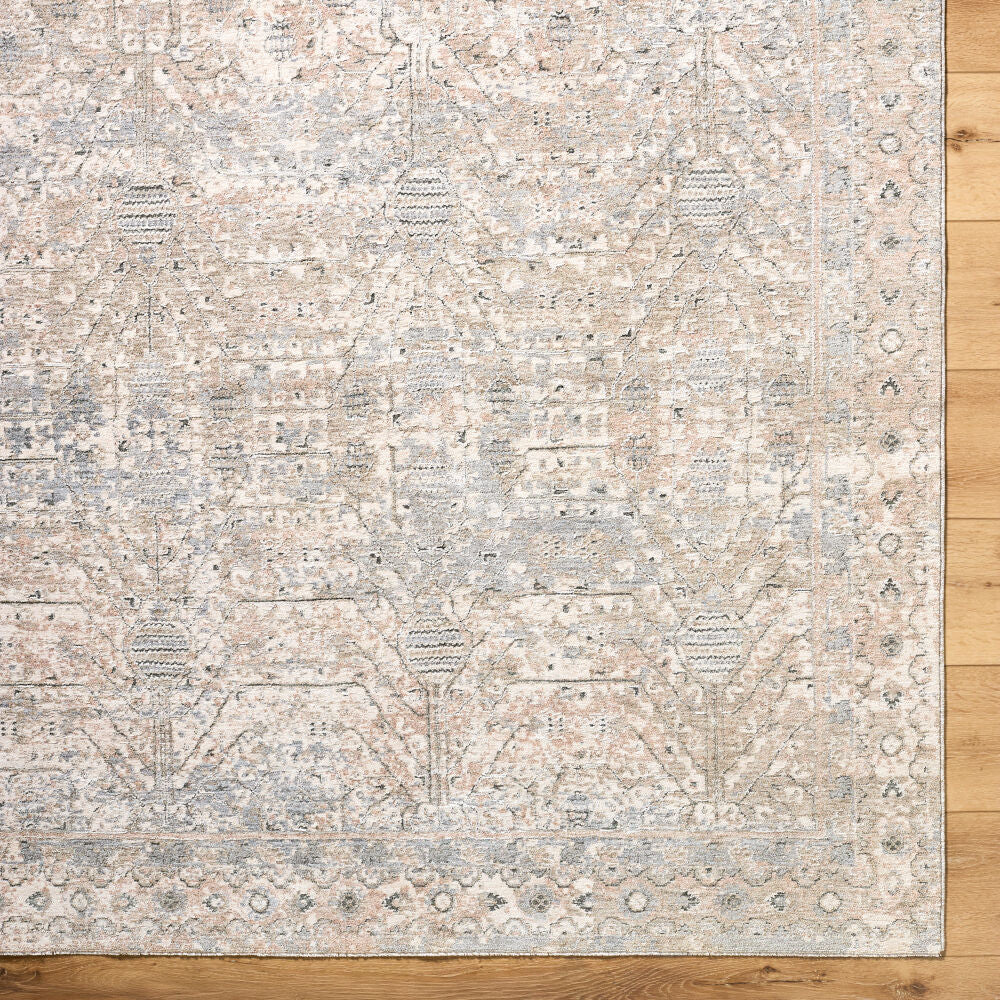 Poetry Cream/Tan Machine Woven Rug POI-2302 - overhead