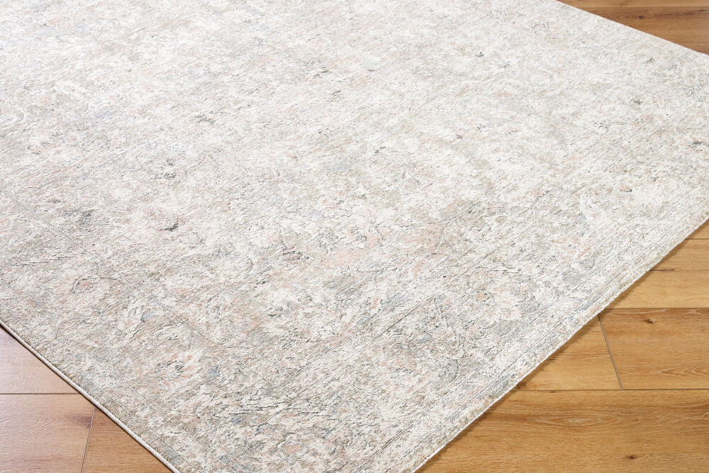Poetry Cream/Tan Machine Woven Rug POI-2303 - corner