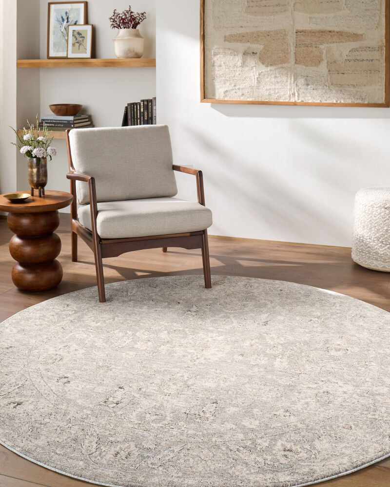 Poetry Cream/Tan Machine Woven Rug POI-2303 - roomscene