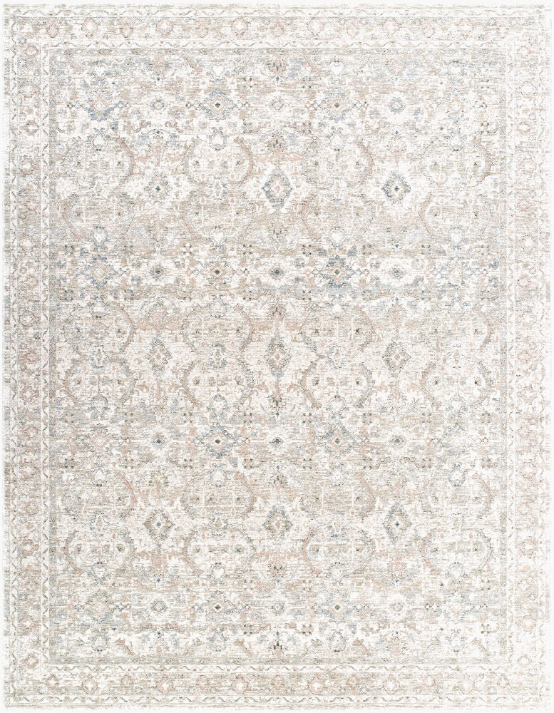 Poetry Cream/Tan Machine Woven Rug POI-2304 - 2'7" x 10'