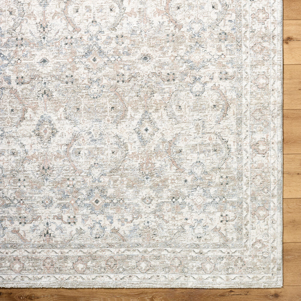 Poetry Cream/Tan Machine Woven Rug POI-2304 - overhead