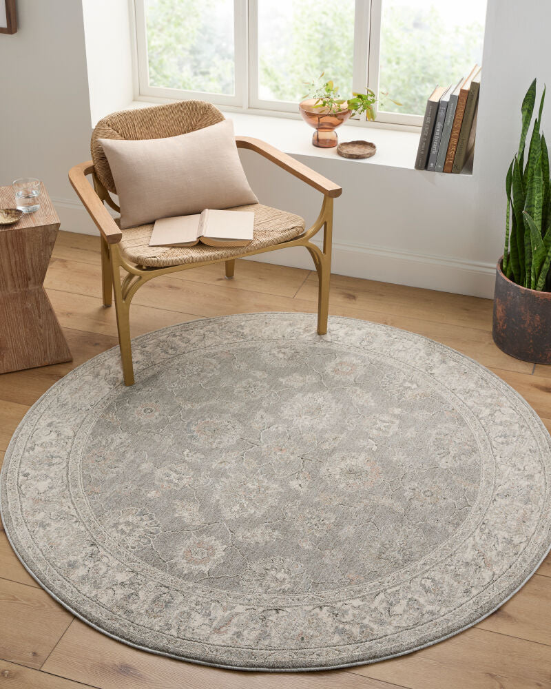 Poetry Cream/Tan Machine Woven Rug POI-2305 - roomscene
