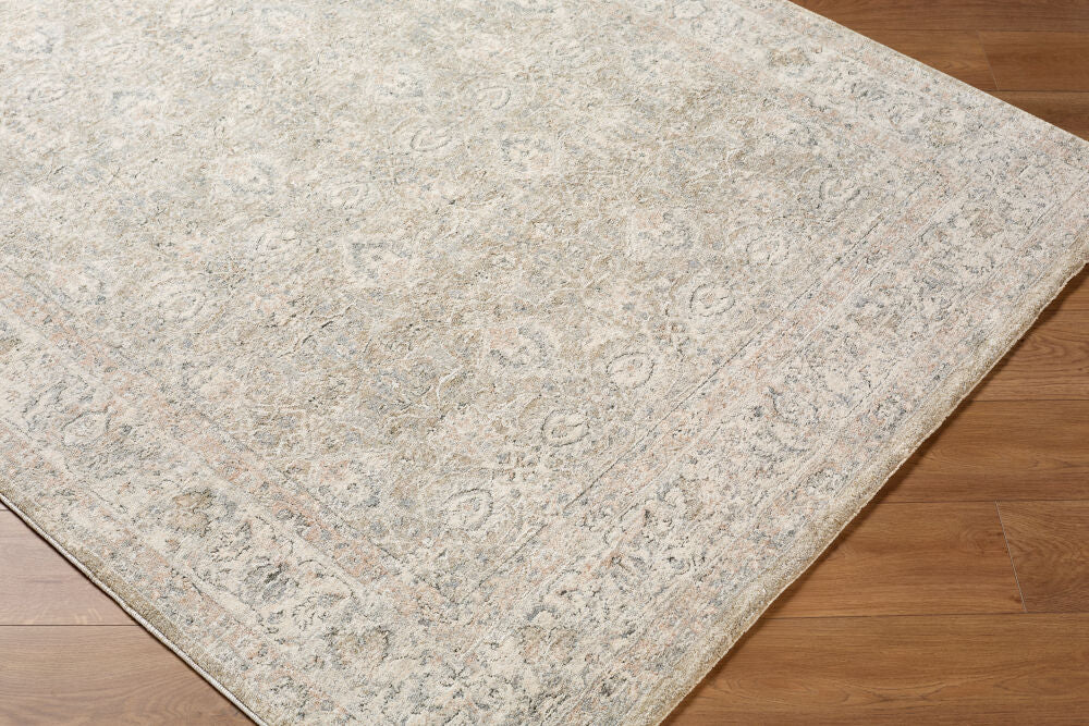 Poetry Cream/Tan Machine Woven Rug POI-2307 - corner