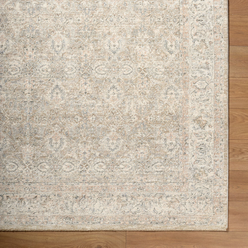 Poetry Cream/Tan Machine Woven Rug POI-2307 - overhead
