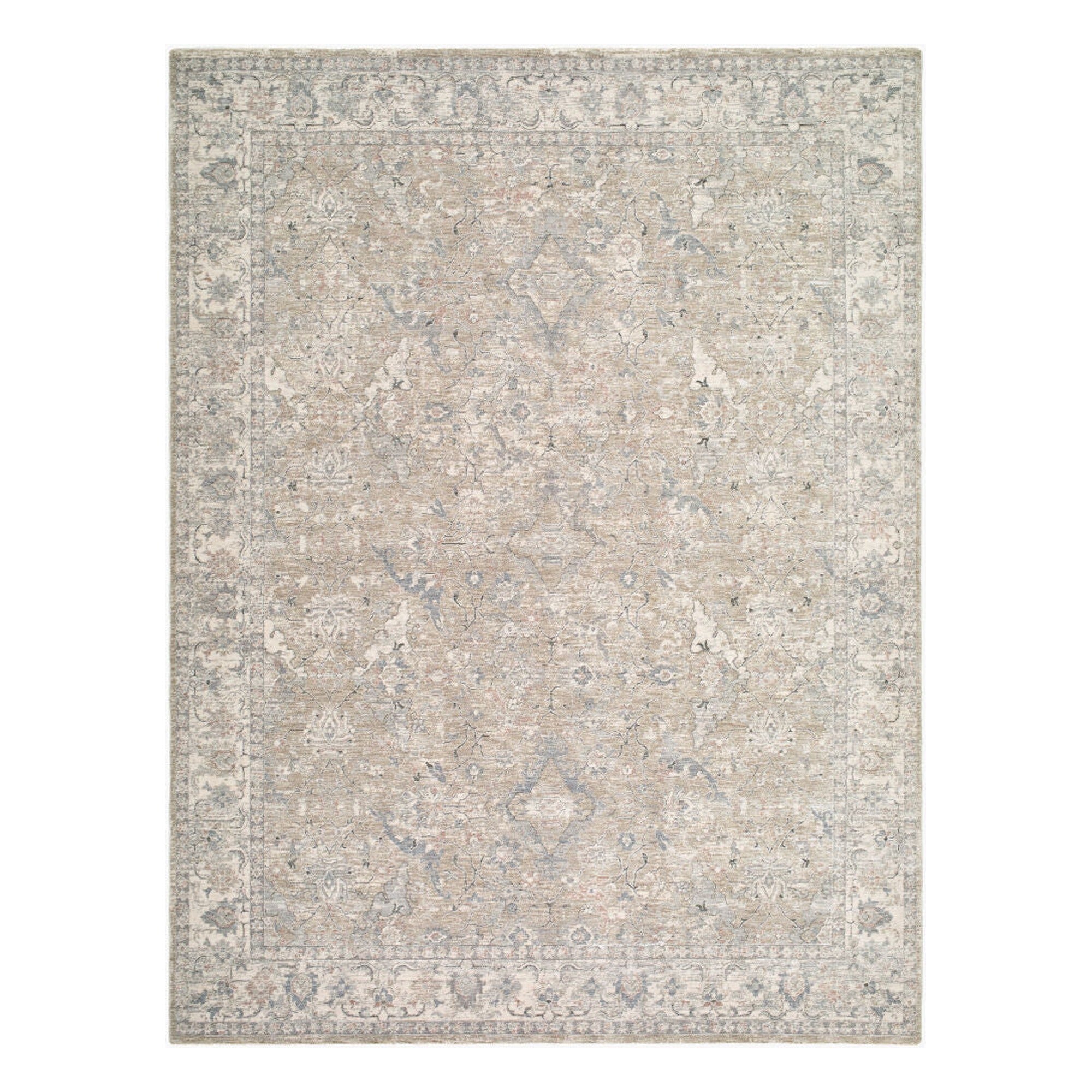 Poetry Cream/Tan Machine Woven Rug POI-2308 - 2'7" x 10'