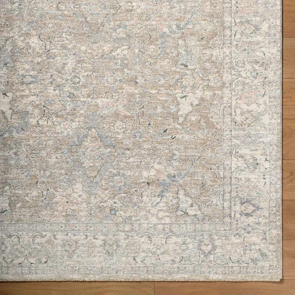 Poetry Cream/Tan Machine Woven Rug POI-2308 - overhead