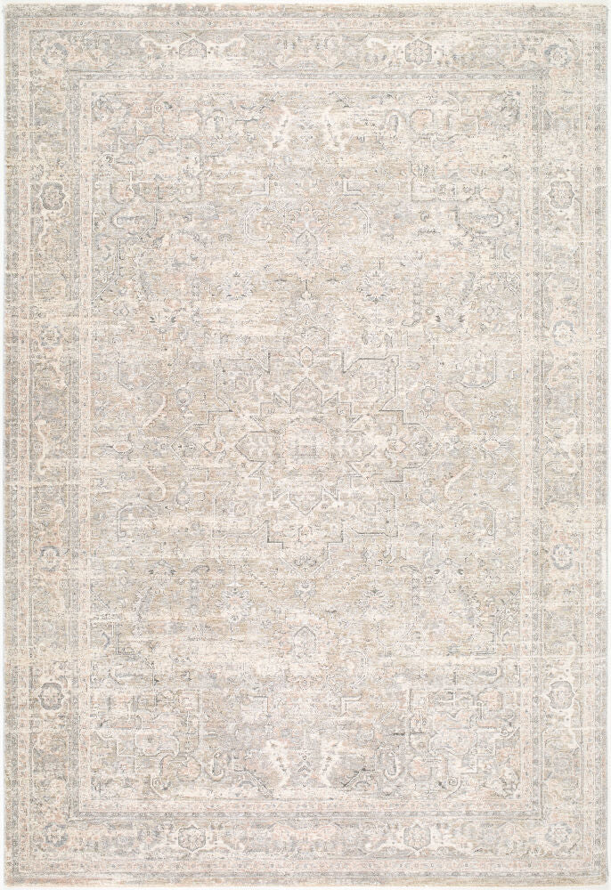 Poetry Beige/Slate Machine Woven Rug POI-2312 - 2'7" x 10'