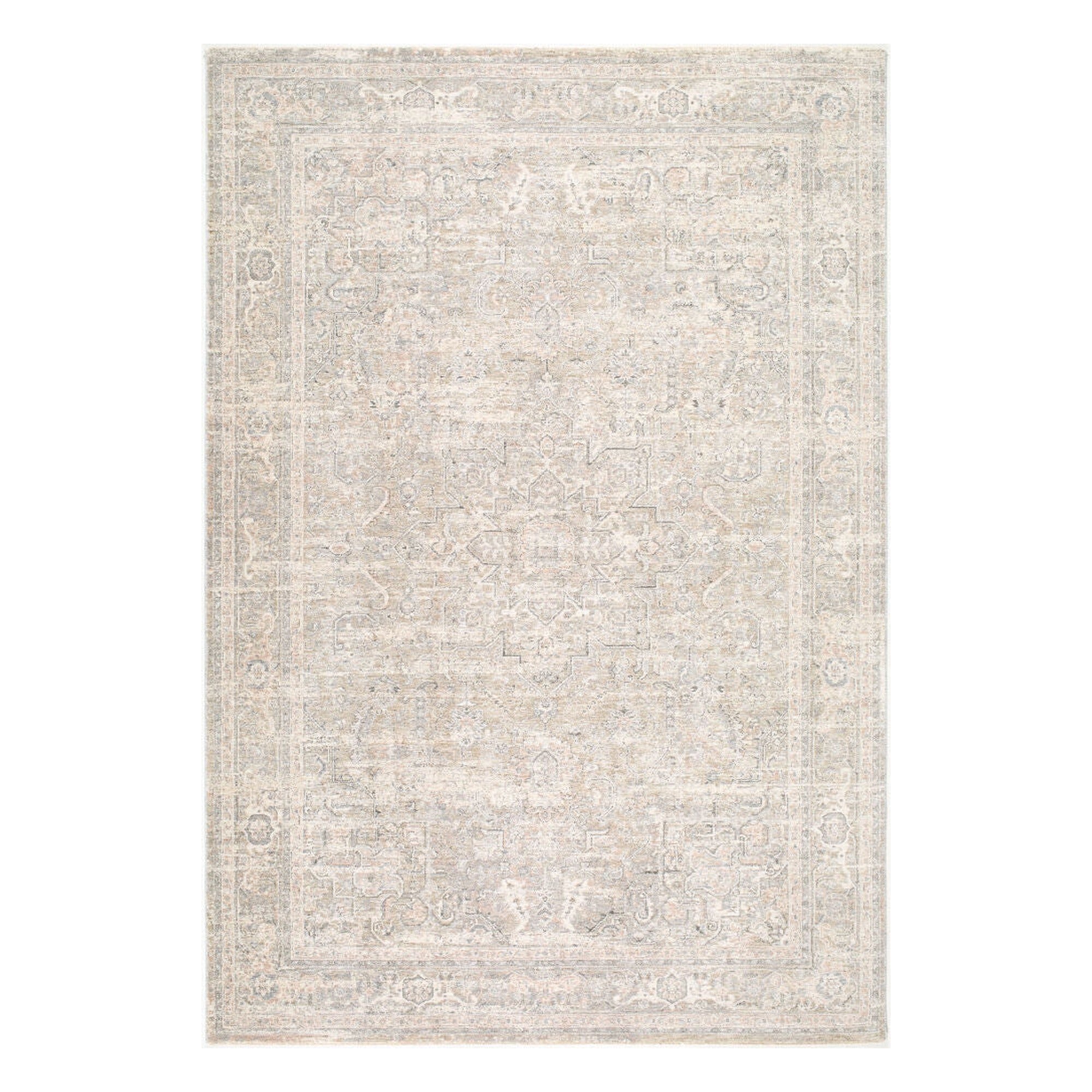 Poetry Beige/Slate Machine Woven Rug POI-2312 - 2'7" x 10'
