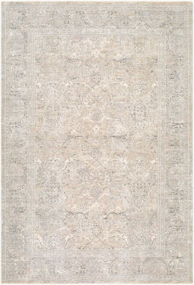 Poetry Beige/Slate Machine Woven Rug POI-2314 - 2'7" x 10'