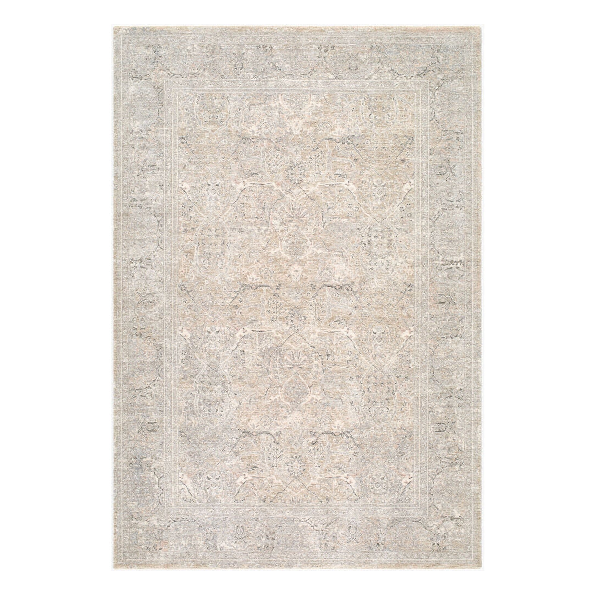 Poetry Beige/Slate Machine Woven Rug POI-2314 - 2'7" x 10'
