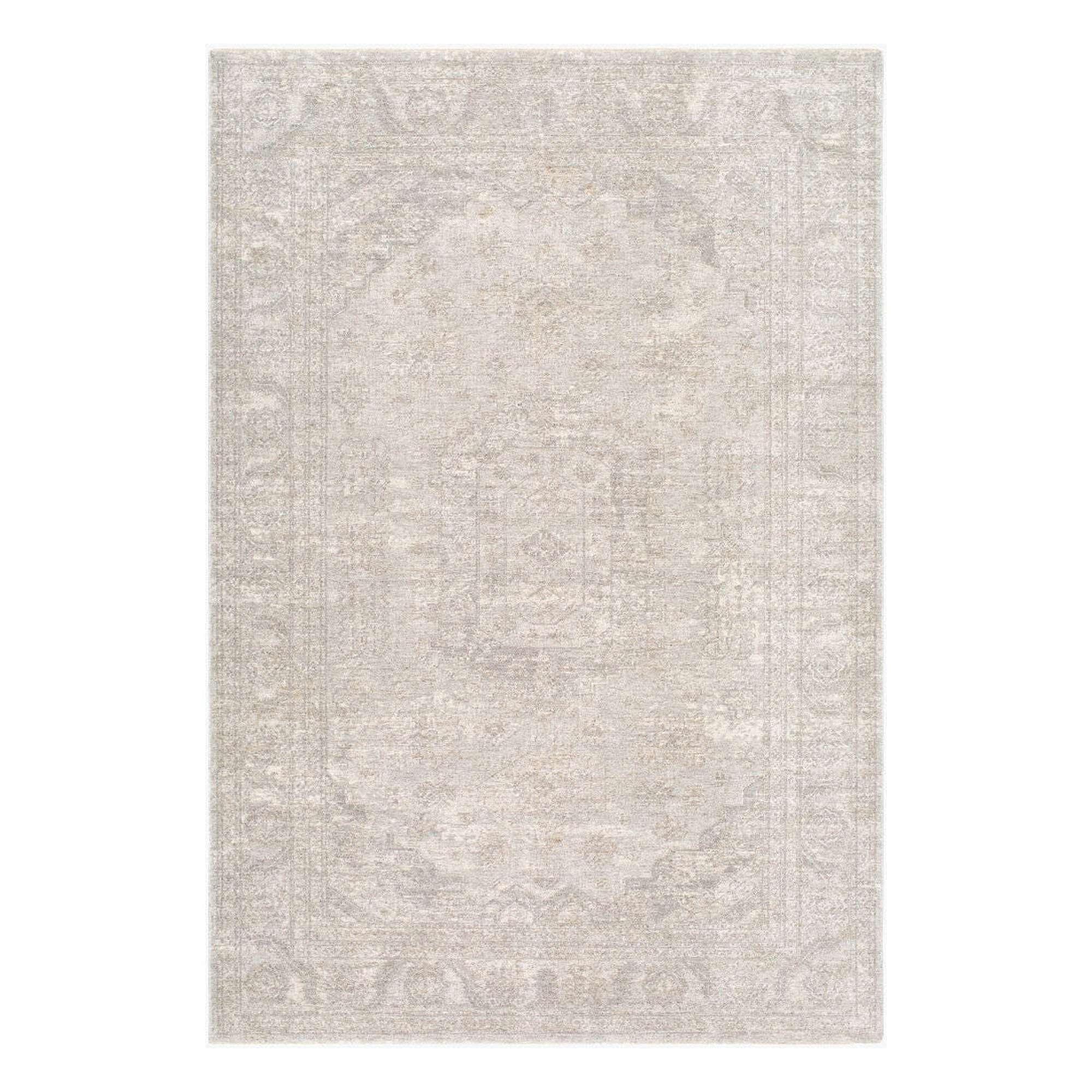 Poetry Cream/Light Gray Machine Woven Rug POI-2317 - 2'7" x 10'