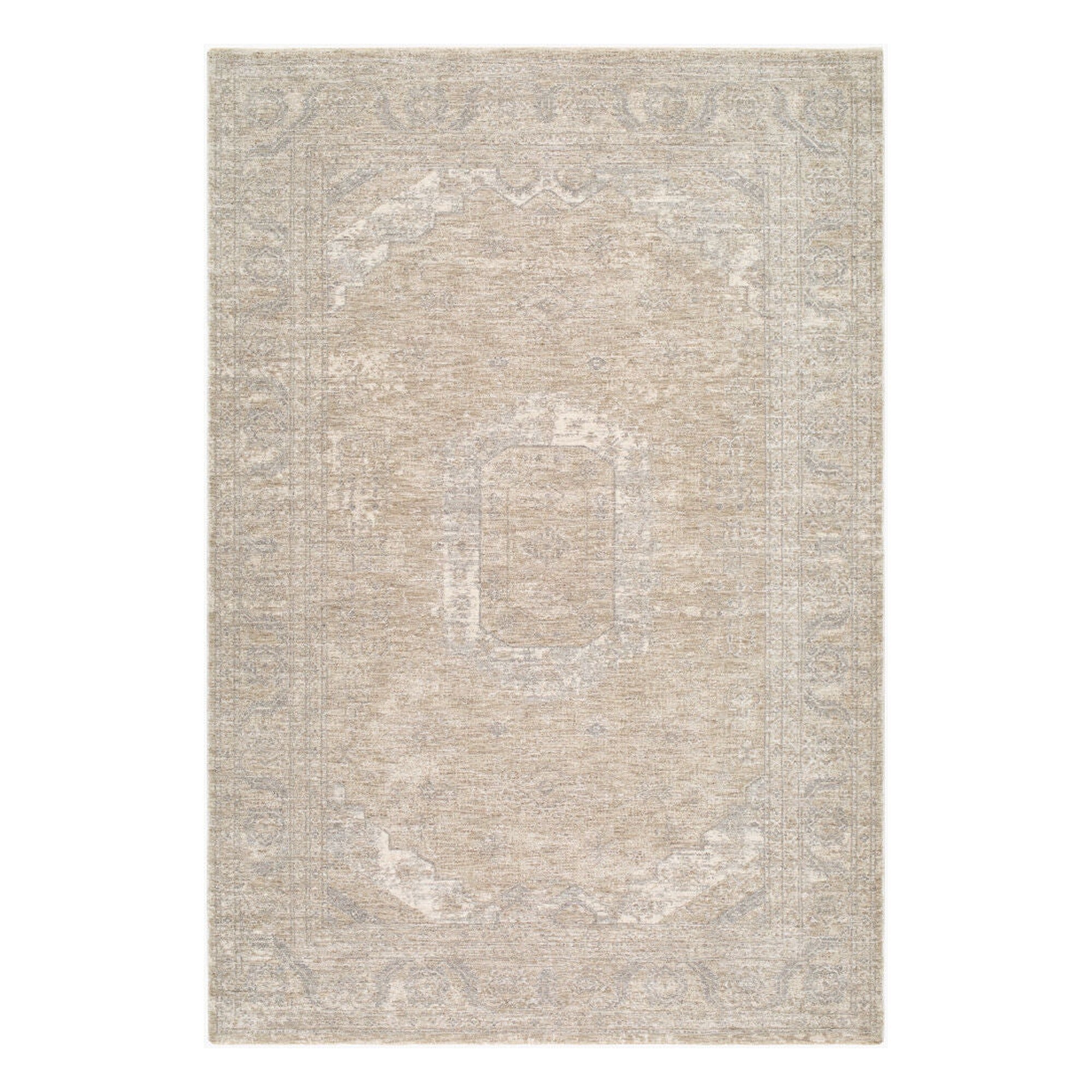 Poetry Cream/Light Gray Machine Woven Rug POI-2318 - 2'7" x 10'
