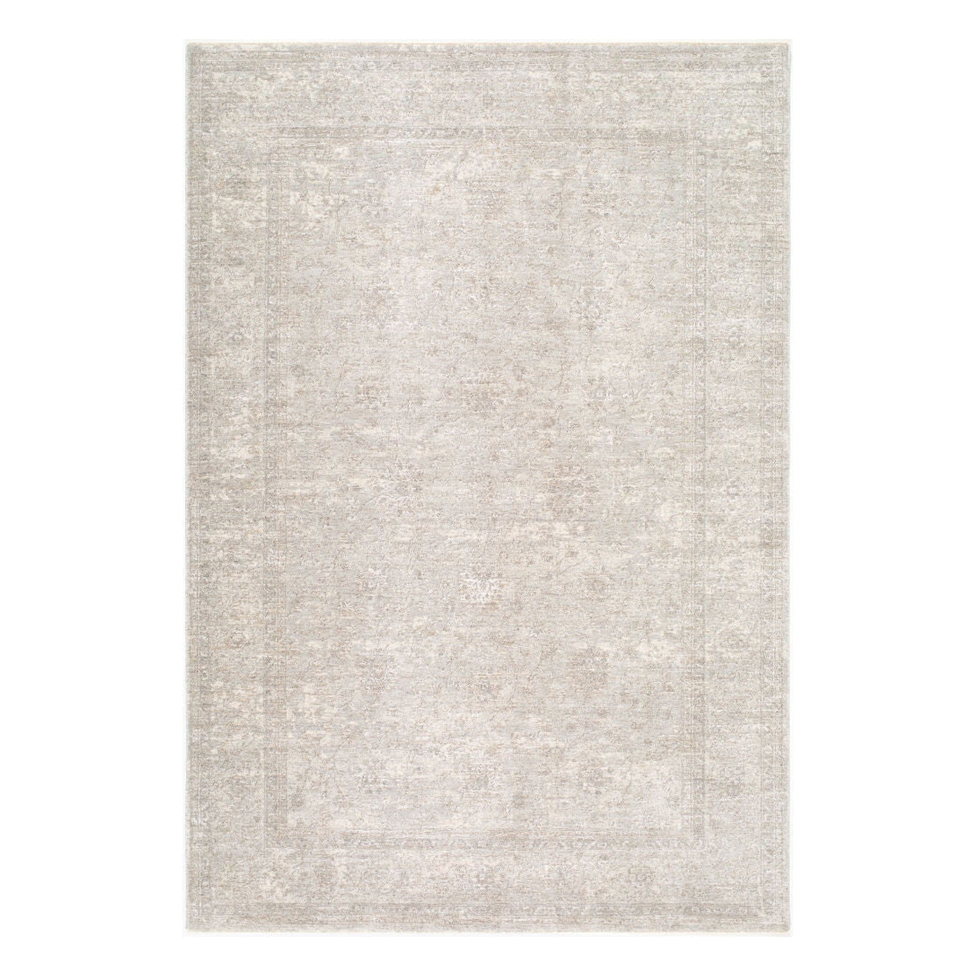 Poetry Cream/Light Gray Machine Woven Rug POI-2319 - 2'7" x 10'