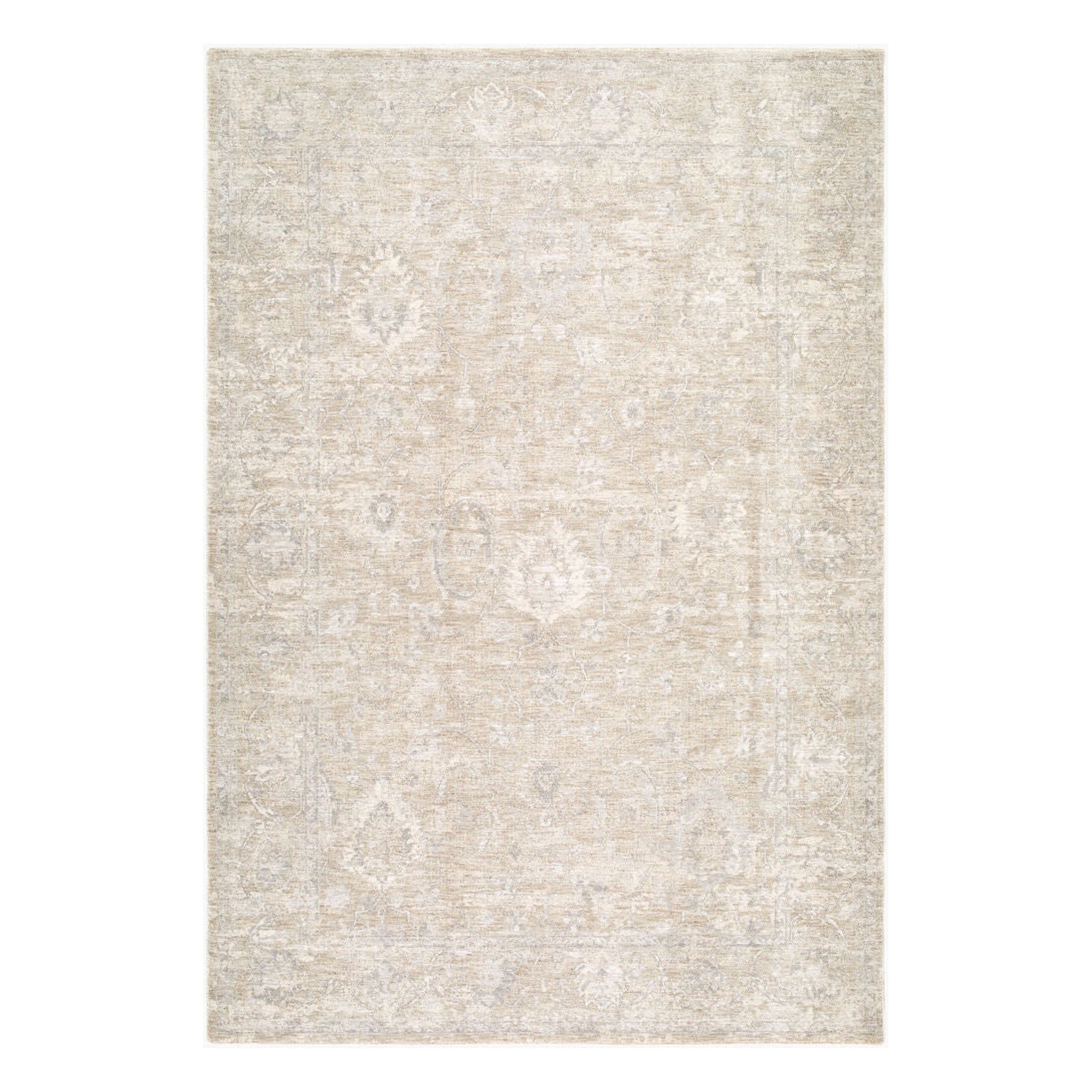 Poetry Cream/Light Gray Machine Woven Rug POI-2320 - 2'7" x 10'