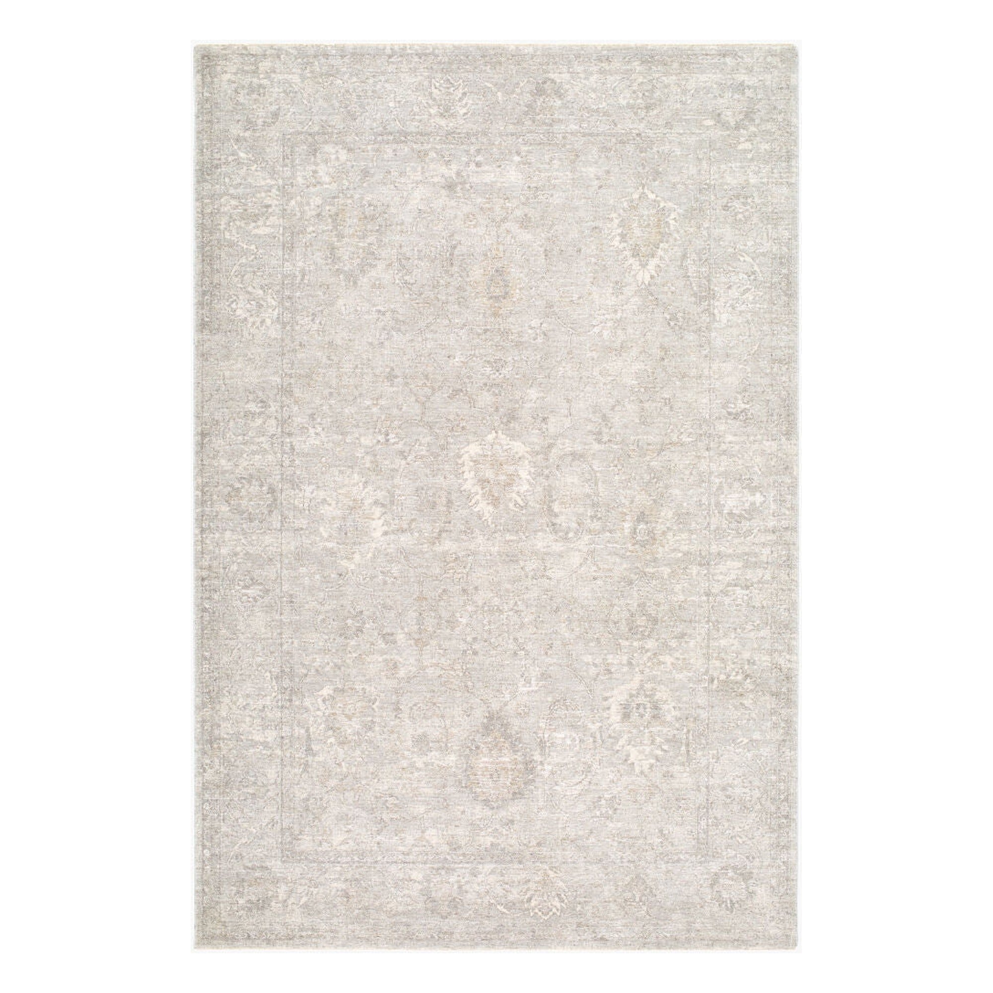 Poetry Cream/Light Gray Machine Woven Rug POI-2321 - 2'7" x 10'