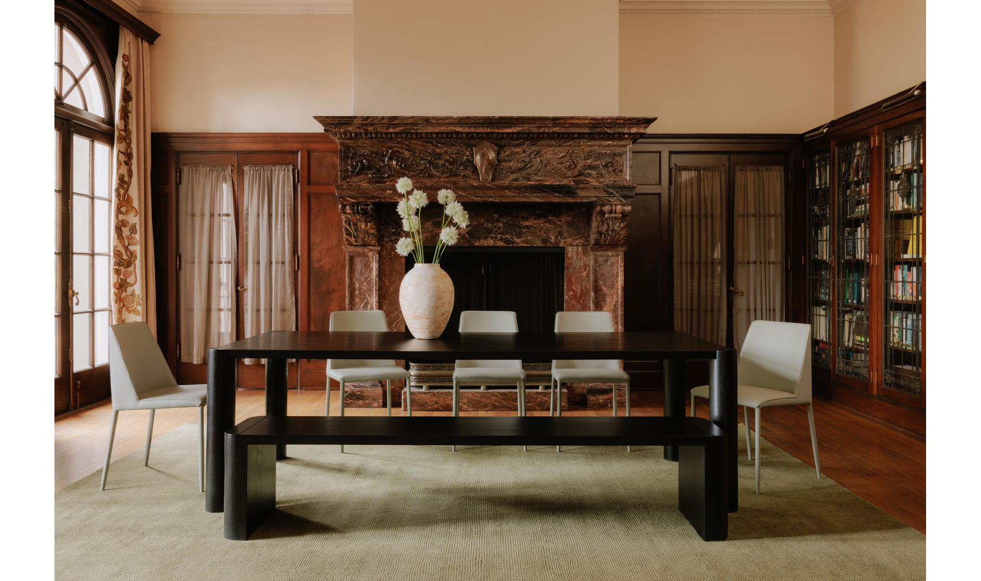 Post Large Dining Table Black by Moe's Home Collection - view 4