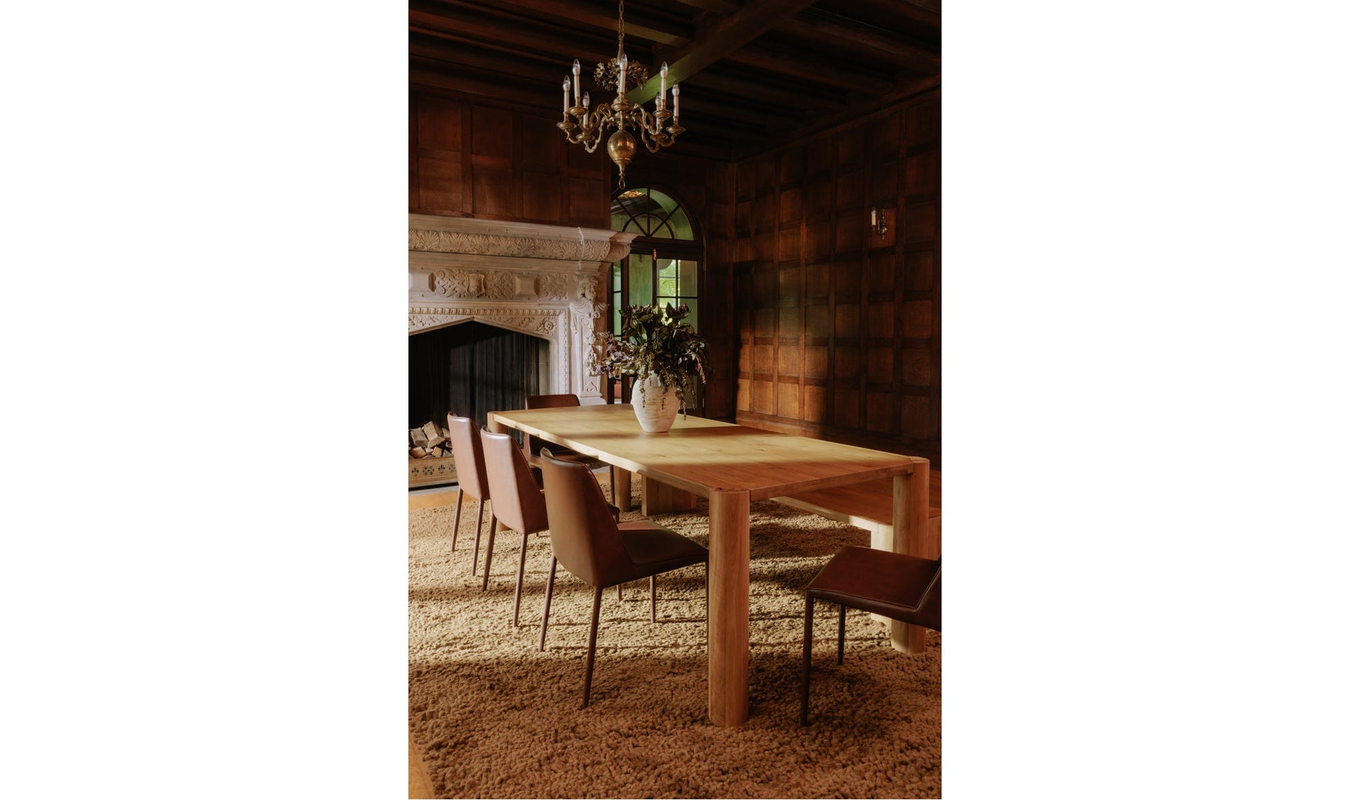 Post Large Table Large Natural Oak by Moe's Home Collection - view 5