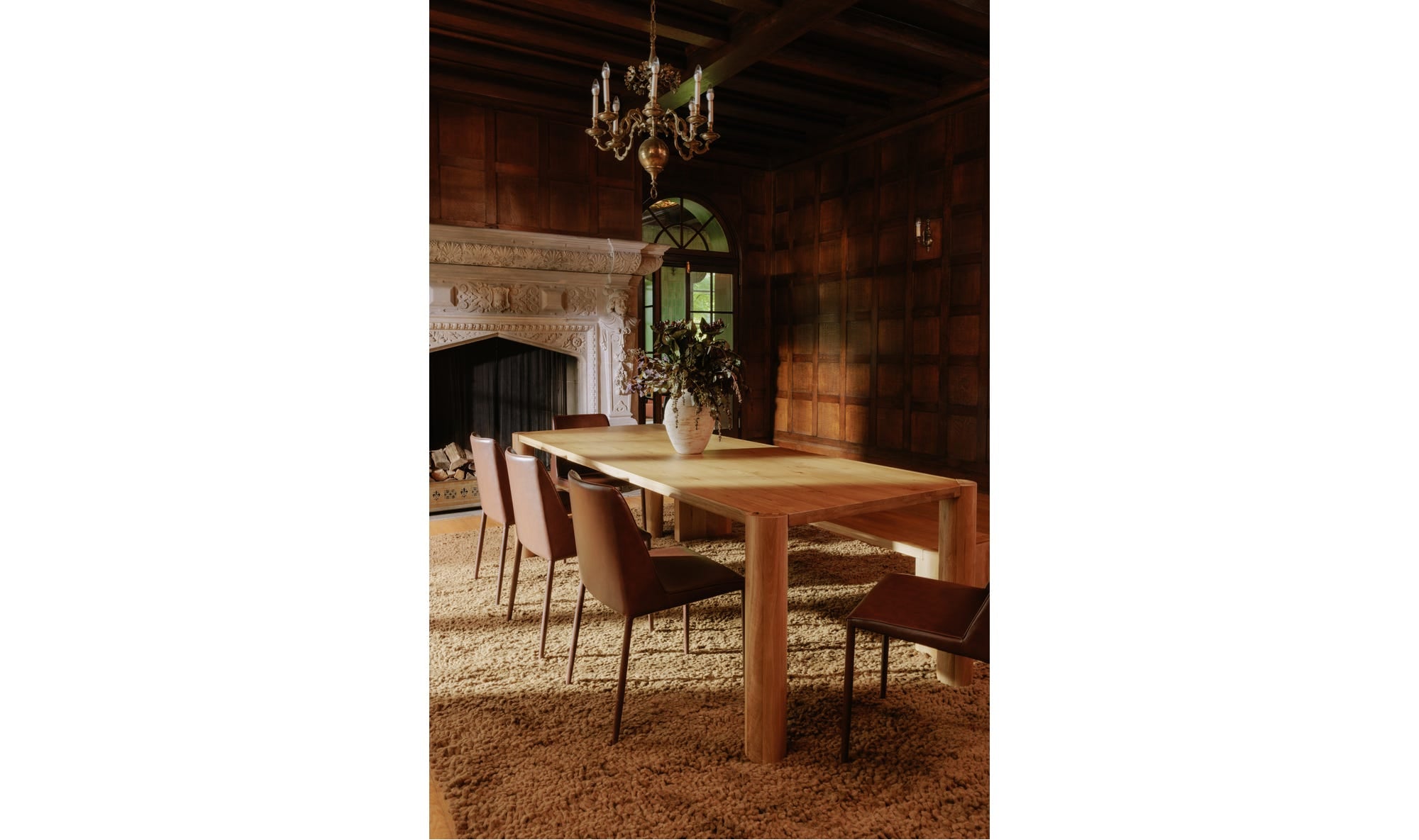 Post Large Table Large Natural Oak by Moe's Home Collection - view 5