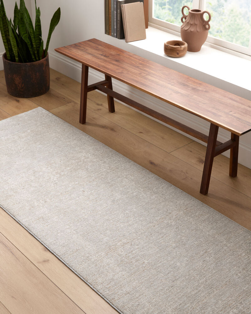 Poet Light Sage/Slate Machine Woven Rug POT-2302 - roomscene