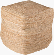 Jute Pouf - 18"H x 18"W x 18"D