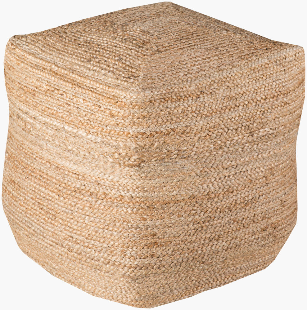 Jute Pouf - 18"H x 18"W x 18"D