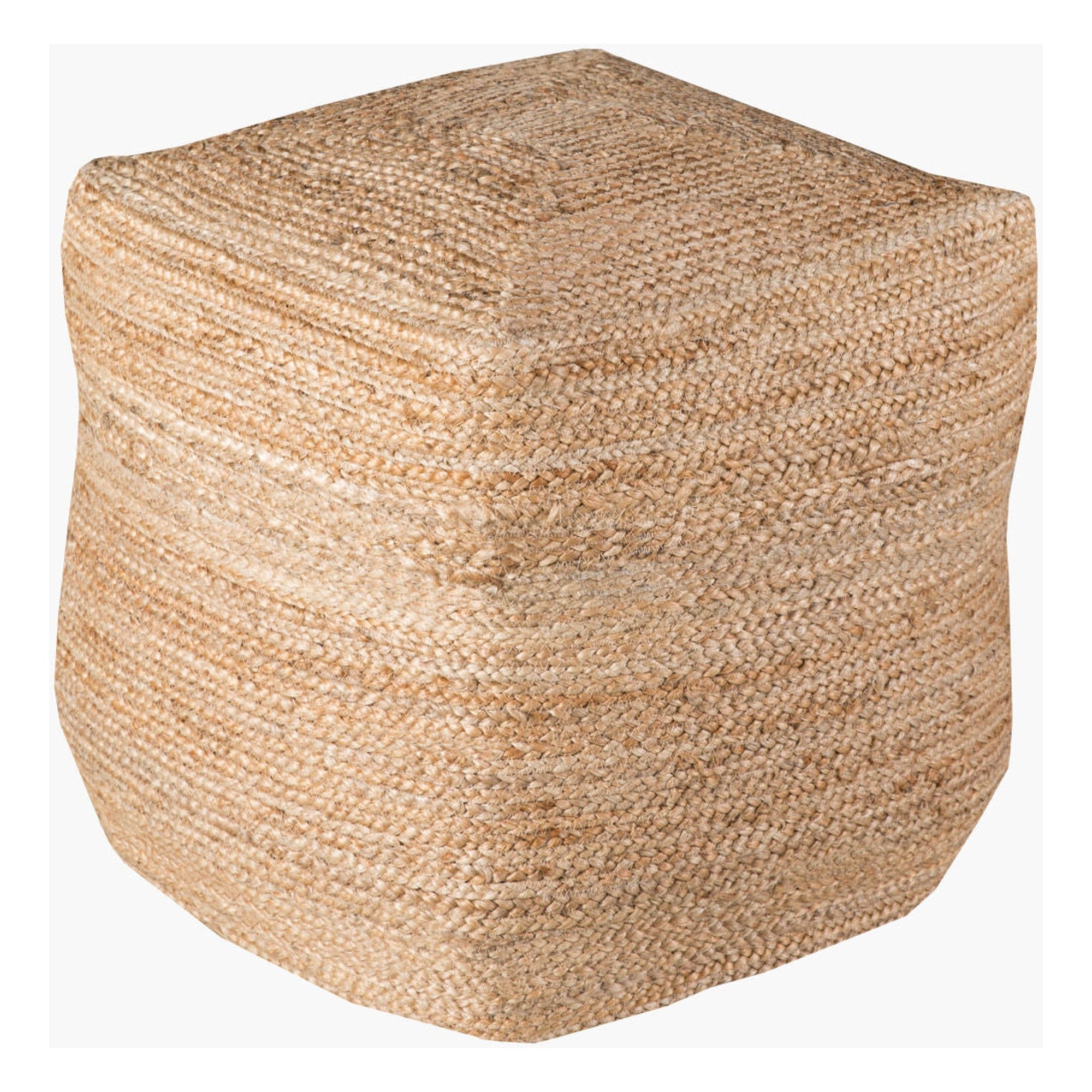 Jute Pouf - 18"H x 18"W x 18"D