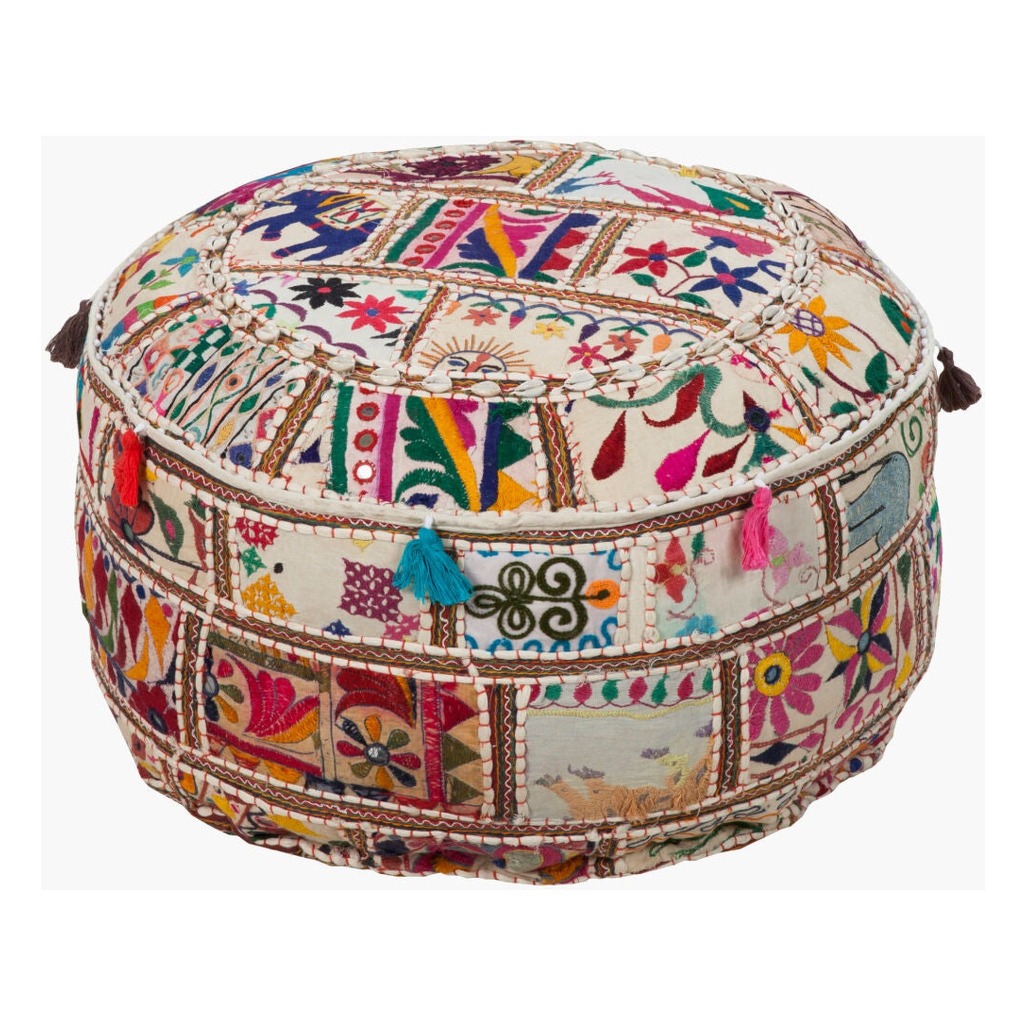 Karma Pouf - 12"H x 22"W x 22"D