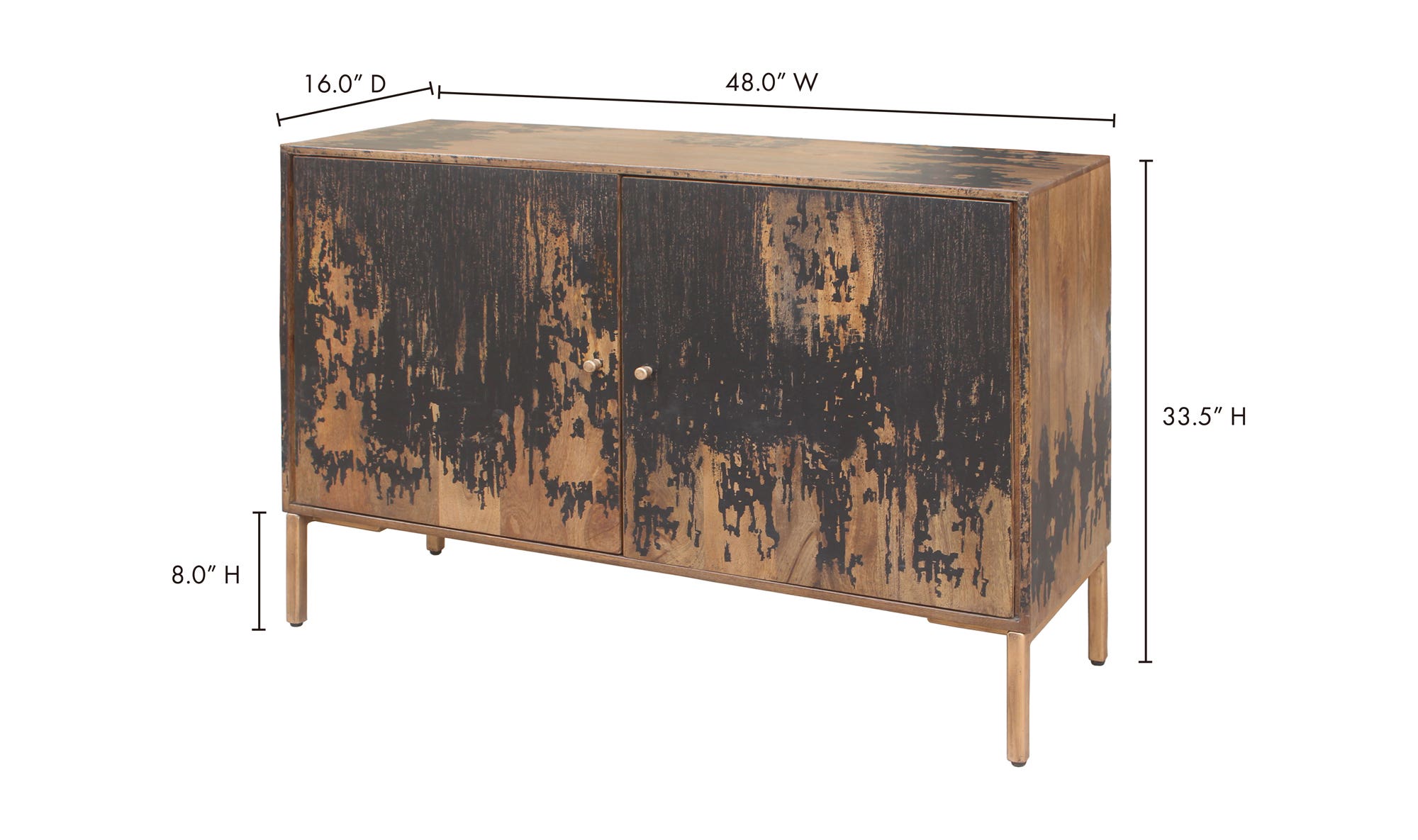 Artists Sideboard Small Black by Moe's Home Collection - view 12